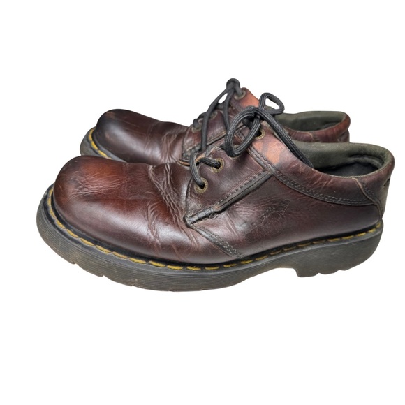 Dr. Martens Dark Brown Leather Oxfords AW004 leather 11 visible wear mens main image 4